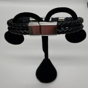 HP:Leather Double Braided Bracelet